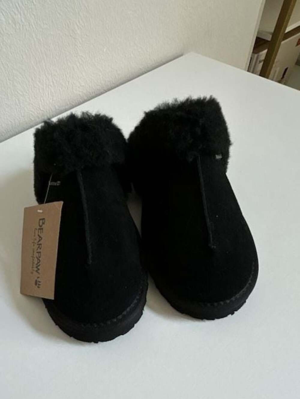 Bearpaw Loketta NWT Women's Suede Fur-Lined Mule Slippers-9